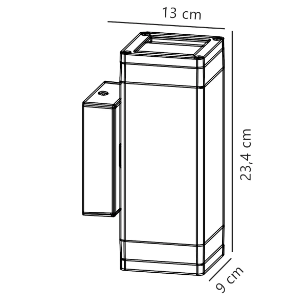 Metalowy kinkiet ścienny Elm 45331003 IP44 ogrodowy czarny