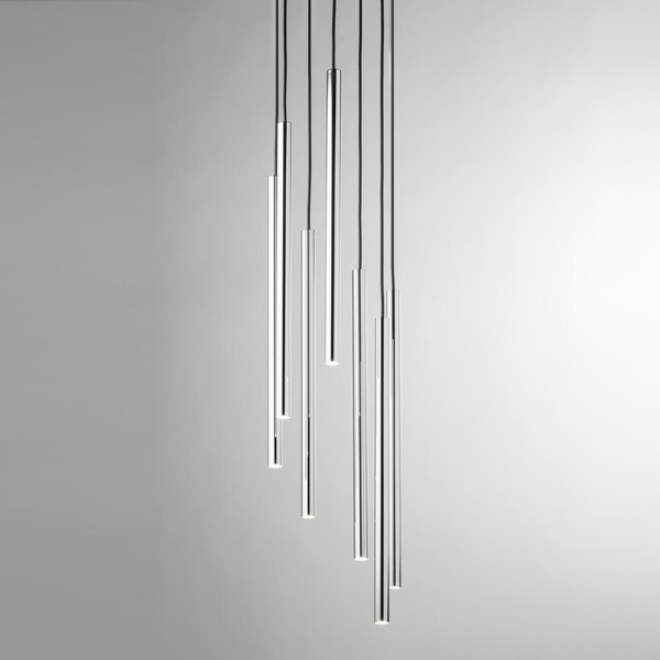 Wisząca lampa Sopel 40734 Sigma do jadalni metalowa srebrna czarna