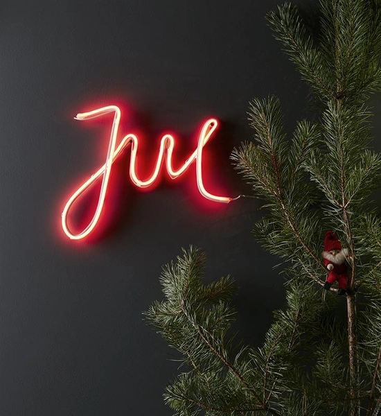 Świąteczny napis świetlny Jul dekoracja LED 6W czerwona