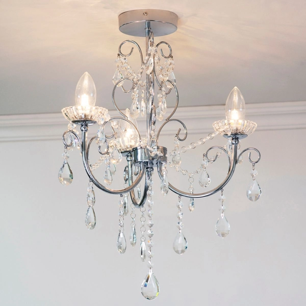 Żyrandol glamour kryształ Tabitha 61251 Endon łazienkowy IP44 chrom