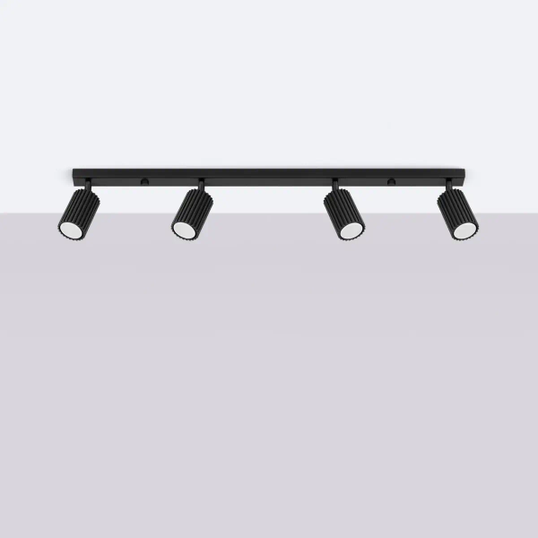 Lampa sufitowa na listwie KARBON SL.1584 tubki regulowane czarne