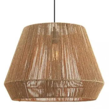 Naturalna lampa wisząca 20237 papierowy sznur do salonu brązowy
