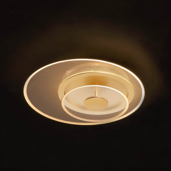 Nasufitowa lampa HUARAL LE44441 LED 29W 3000K okręgi złota przezroczysta