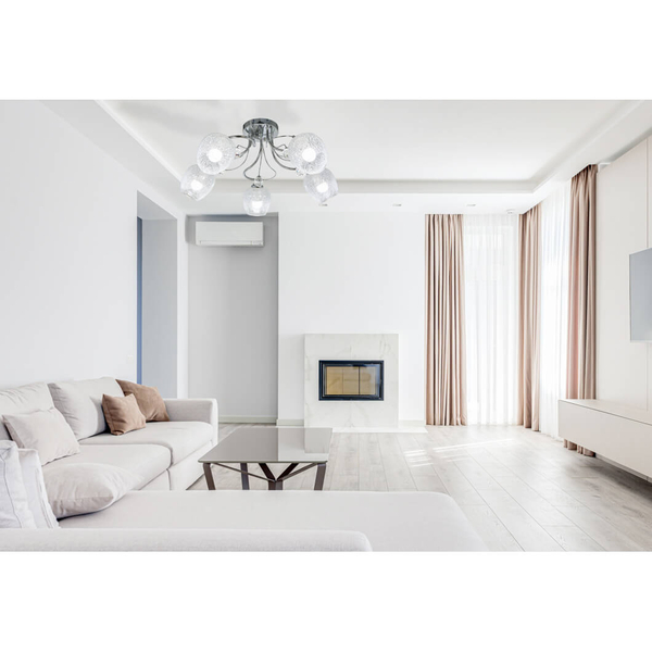 Sypialniana lampa sufitowa 8824/5 8C nad łóżko chrom