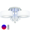 Sufitowa LAMPA glamour DRS8006/3 8C LED 180W Elem metalowa OPRAWA crystal z pilotem chrom biała