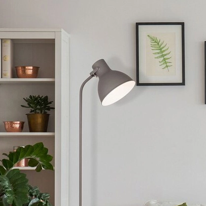 LAMPA podłogowa DEREK 4329 Rabalux stojąca OPRAWA do salonu szara