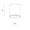 Sufitowa lampa spot biały QRLED next LED 6W 3000K IP44 łazienkowy downlight 47063-L930-W3-00-13