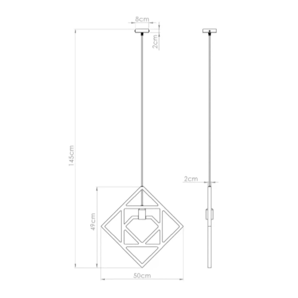 Lampa wisząca CARO SL.1757 drewniana czarna 1xE27 do kuchni