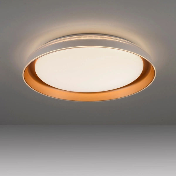 Okrągły plafon Sati 14368-60 Just Light LED 19,5W 3000K do jadalni mosiądz