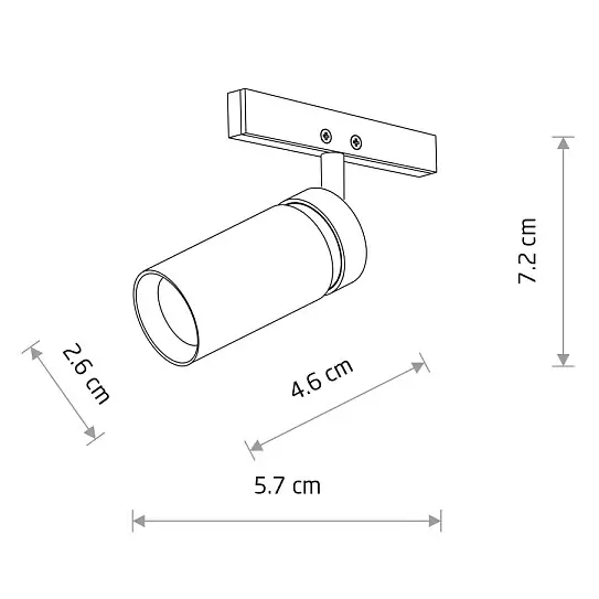 Sufitowa lampa 1-obwodowa 11713 LED 2W 3000K czarny