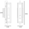 Zewnętrzna lampa naścienna Dover W01088BK IP44 czarny