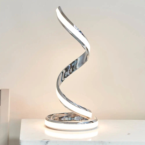 Salonowa lampa stołowa Aria 76412 LED 18W 3000K spirala chrom