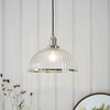 Klasyczna lampa wisząca szklana nikiel przezroczysty Hansen OUTLET
