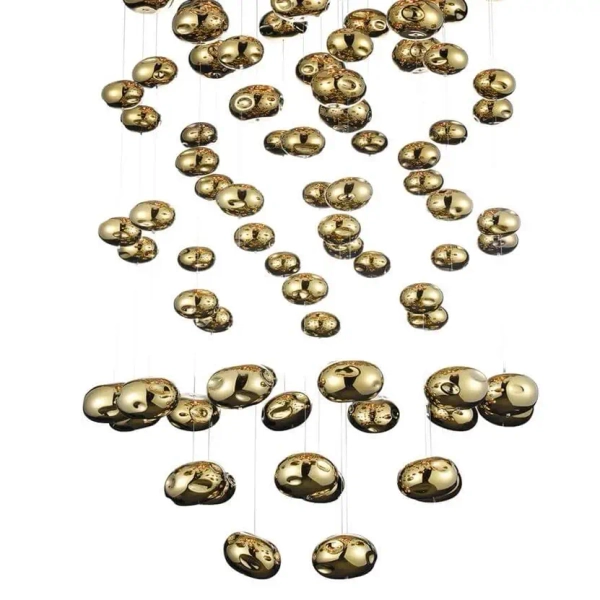 Wisząca lampa stylowa Luvia do przedpokoju balls złota