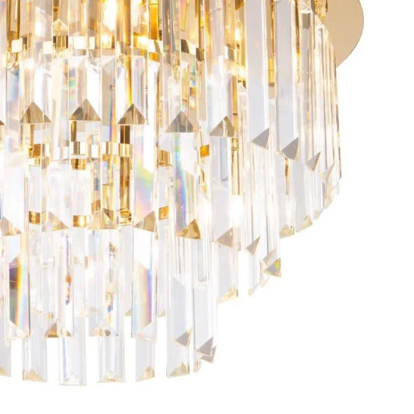 Przysufitowa LAMPA glamour MONACO C0205 Maxlight kryształowa do sypialni złota