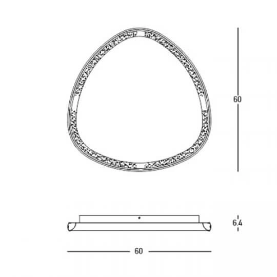 Minimalistyczna sufitowa lampa 23087 LED 32W 3000K czarny