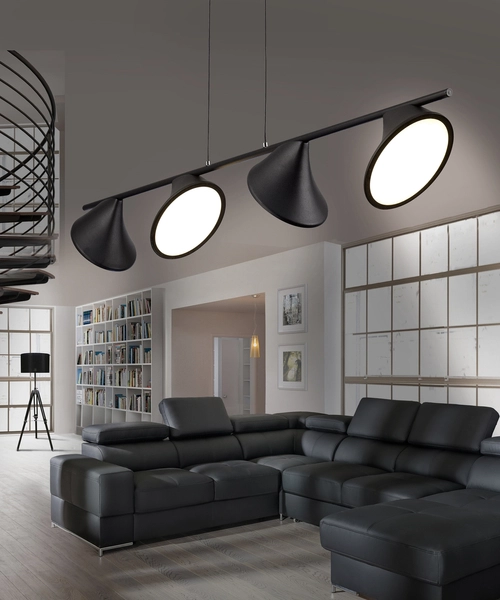 Designerska lampa wisząca Clamor LED 40W do sypialni