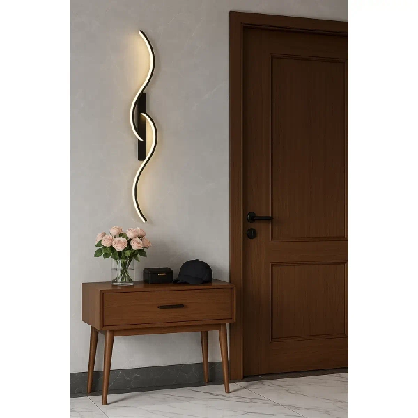 Nowoczesny kinkiet do sypialni Persi KSPER-C LED 16W 3000K czarny