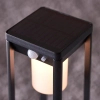 Solarna lampa stojąca do ogrodu Hallam 96930 metalowa IP44 czarna