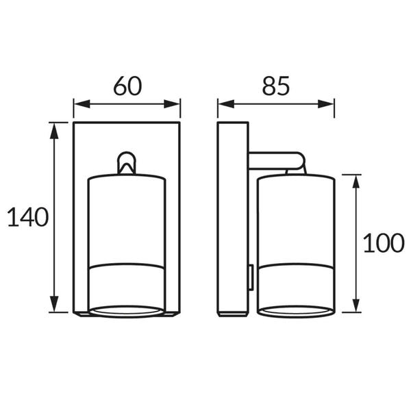 Kinkiet ścienny Puzon 4285 Ideus z regulacją tuba do jadalni biały złoty
