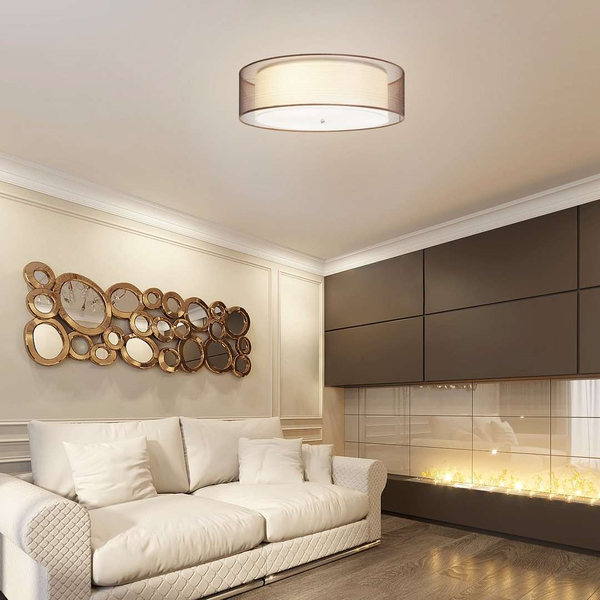 Plafon LAMPA sufitowa ANASTASIA 2634 Rabalux okrągła OPRAWA natynkowa brązowa