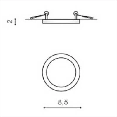 Lampa oczko wpustowa Slim AZ2861 LED 6W 3000K IP44 chrom