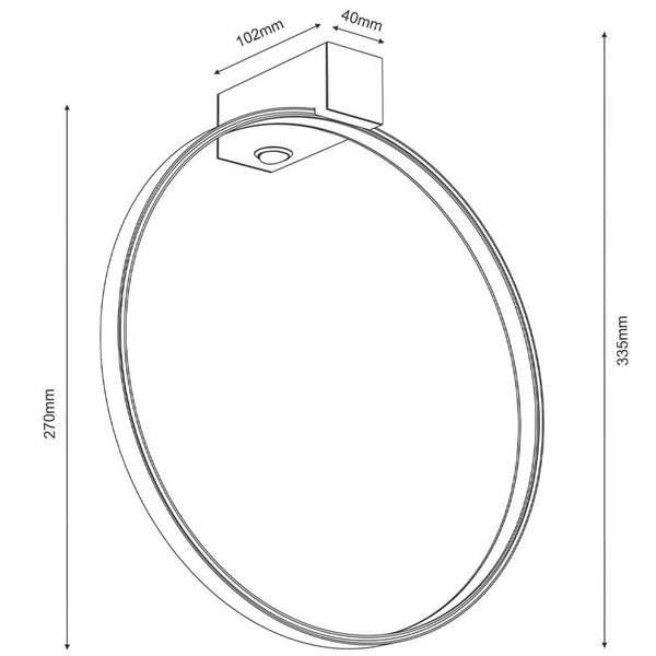 Loftowy kinkiet AGARO 4306 Shilo LED 9W 3000K nad stół ring czarny
