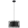 Lampa wisząca okrągła Harmony 1654 TK Lighting tkaninowa czarna