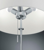 Podłogowa lampa abażurowa Lyon 409100307 nikiel biała