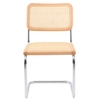 Krzesło do kuchni VIENNA MH-014CH-CHN Step rattanowe chrom beżowe