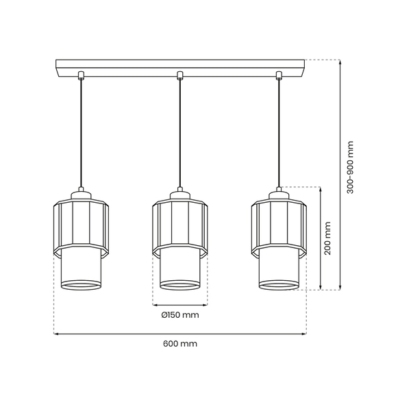 Lampa wisząca Blanco MLP8365 do jadalni biała złota
