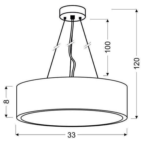 Lampa wisząca ZIGO 31-39521 okrągła zwis LED 16W 6500K wenge