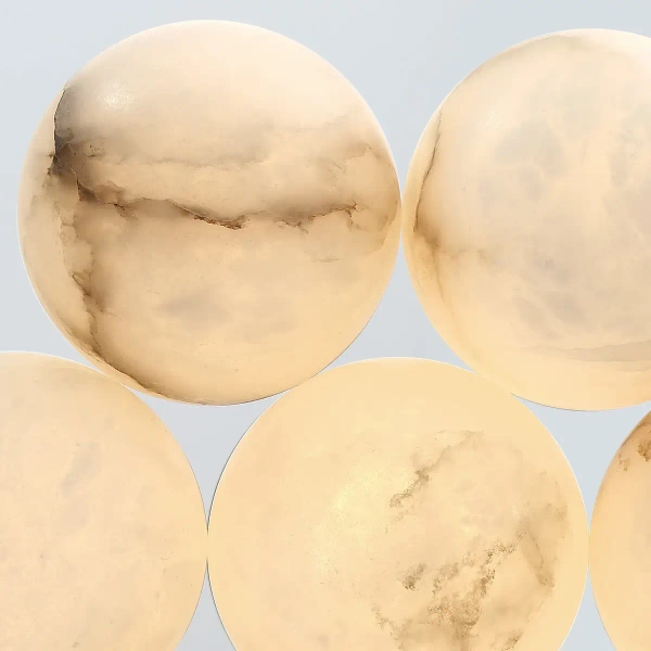 Zwieszana lampa Kepler QN-KEPLER-7P-BG LED 49W 3000K kula złoty biały