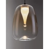 Owalna lampa wisząca JAREVIA LE45125 LED 3W 3000K szklana złota