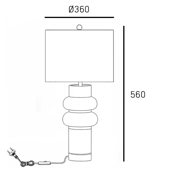 Dekoracyjna lampa stołowa ASCOT czarna brązowa ceramiczna metalowa E27 1p T01712BR-BG