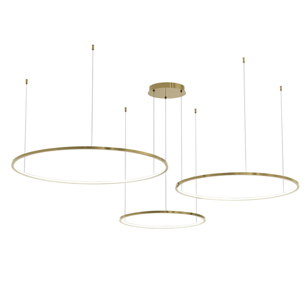 Wisząca lampa Saturno Saturno ML0847 Milagro LED 100W 4000K ringi złoty