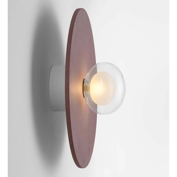 Betonowa lampa ścienna ASUNTA LE44657 okragła bordowo-brązowy