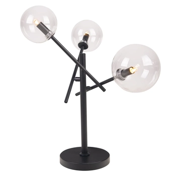 Molekułowa lampka stołowa LOLLIPOP T0043 Maxlight metal szkło czarna