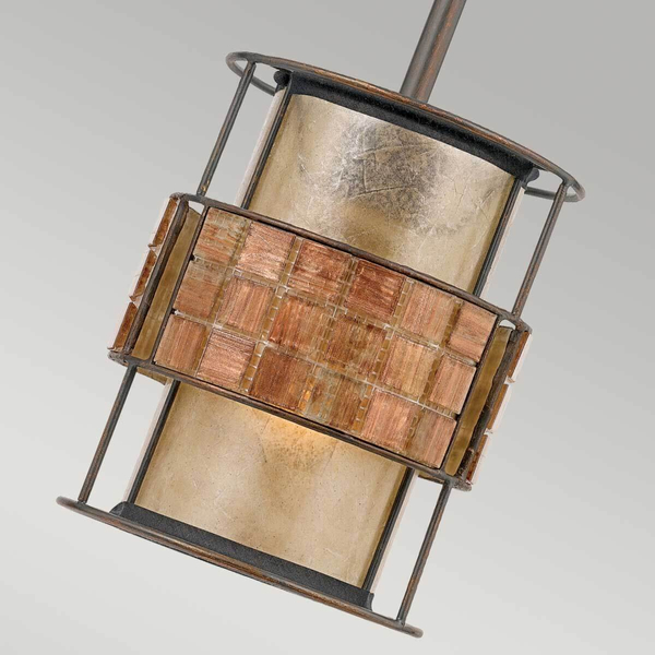 Wisząca lampa retro Laguna QZ-LAGUNA-MP Quoizel tuba miedziana