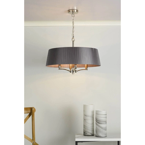 Metalowa lampa wisząca Cristin CRI0439 Dar Lightning nikiel szara