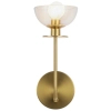 Szklana lampa ścienna Sylvia ALM-SYLVIA-1WB-BG-CL do salonu złota