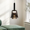 Wisząca lampa loftowa BUENO czarna 31-50441 1xGx53 szklana nad wyspę