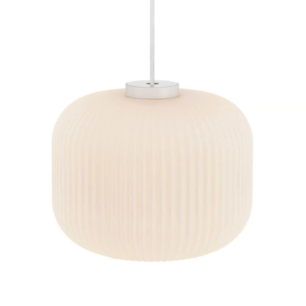 Żyrandol plisowany Milford 46583001 Nordlux do salonu szklany biały