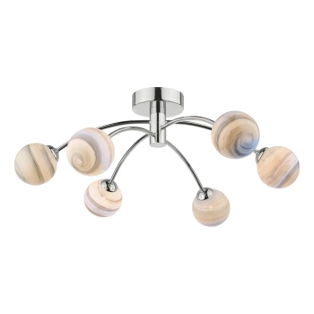Molekułowa sufitowa lampa Izzy IZZ0650-07 do sypialni kule chrom