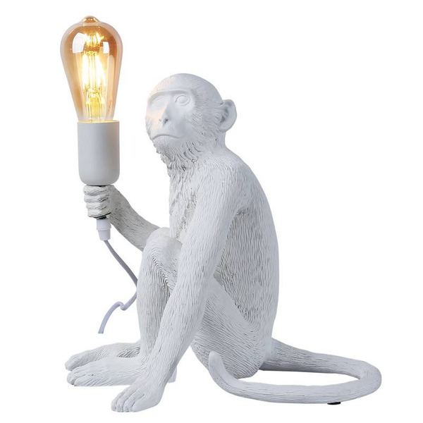 Dekoracyjna lampka stojąca Monkey ABR-KARD4-B Abruzzo małpka biały