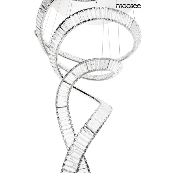 Lampa wisząca kryształowa Cordon MSE1501100194 Moosee LED 115W 3000K chrom