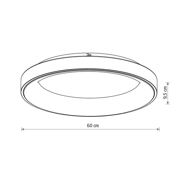 Lampa sufitowa Nikki 11208 Nowodvorski LED 60W 3000K do salonu czarna