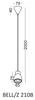 Loftowa lampa wisząca Bell 521002202 Elkim LED 5W 4000K do salonu biała