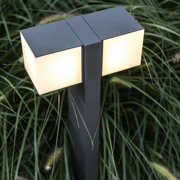Stojąca lampa CUBA 7193801118 prostokątna LED 23W 3000K słupek IP54 szary