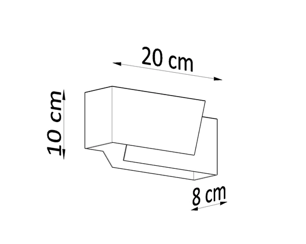 Kinkiet LAMPA ścienna SL.0394 geometryczna OPRAWA metalowa biała